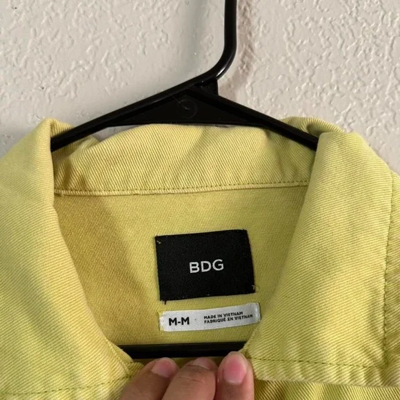 BDG women’s lime green cropped denim jacket size M - Picture 4 of 4